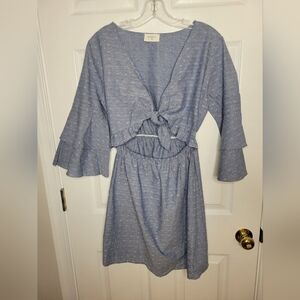 Everly Blue Patterned Top